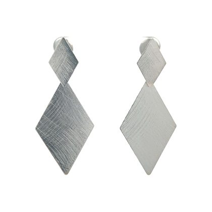 Frida Earrings Rhodium Plated