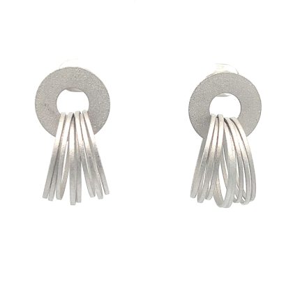 Yoko Earrings Rhodium Plated