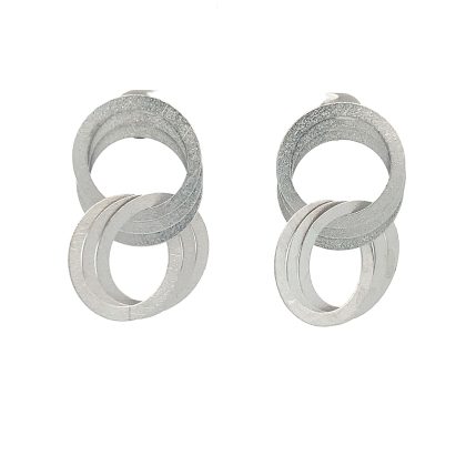 Tania Earrings Rhodium Plated