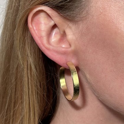 Hoop Earrings Large 18k Gold Plated