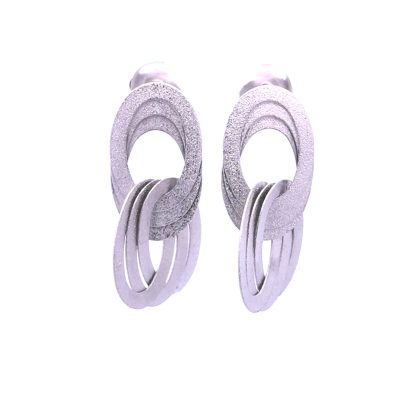 Leonora Earrings Rhodium Plated